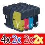 Compatible Brother LC-67 Ink Cartridge Set (4BK,2C,2M,2Y) Pack of 10