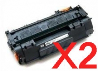 Value Pack-2 Compatible HP Q7553X Toner Cartridge 53X